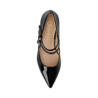 Journee CARNATION MARY JANE PUMPS IN WIDE - Patent Black