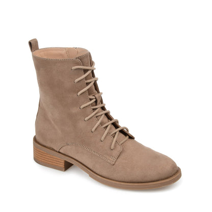 Journee VIENNA COMBAT BOOTIES IN WIDE - Taupe