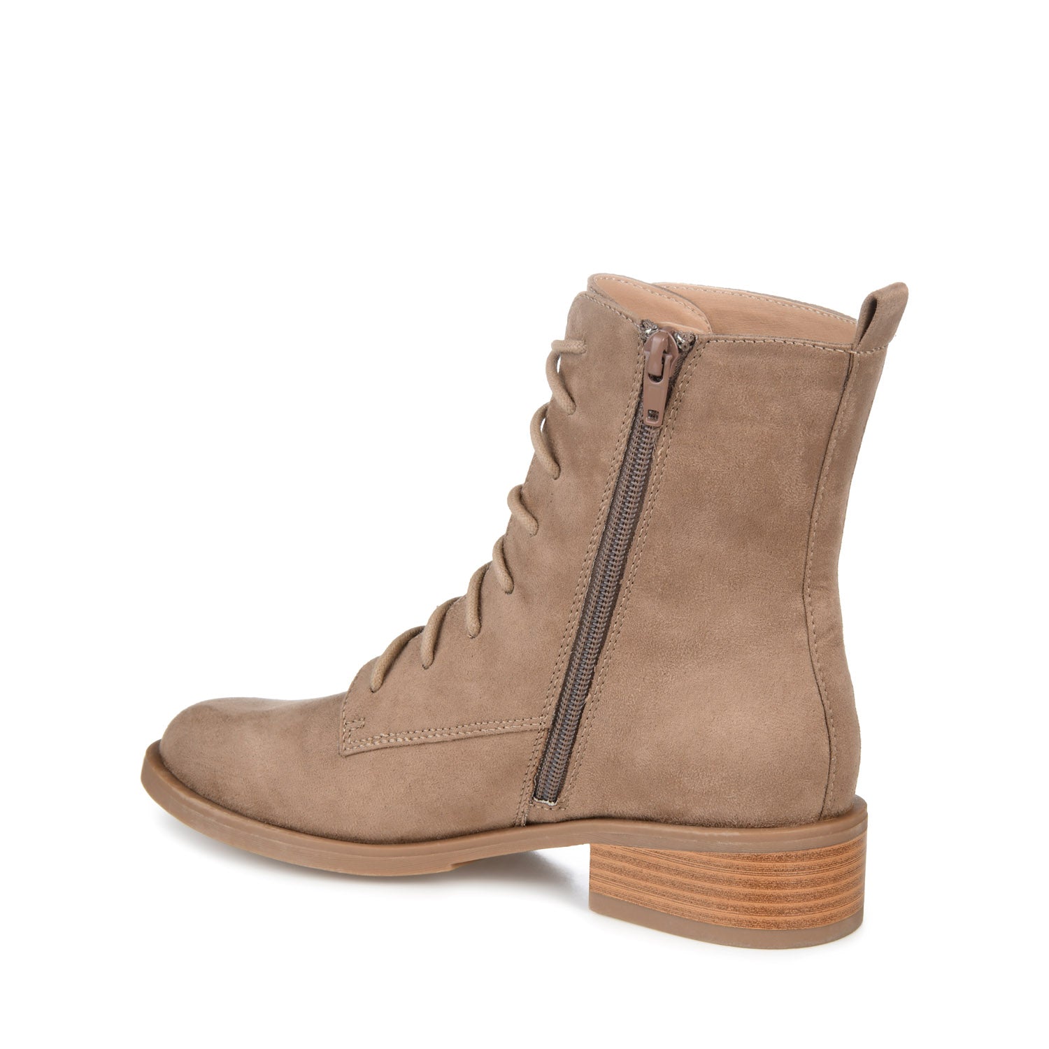 Journee VIENNA COMBAT BOOTIES IN WIDE - Taupe