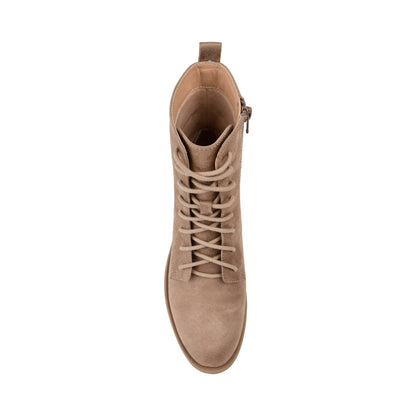 Journee VIENNA COMBAT BOOTIES IN WIDE - Taupe