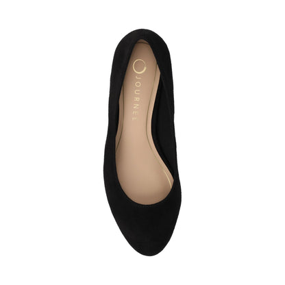 Journee SAAR II LOW PUMP HEELS STATEMENT IN WIDE - Black Suede