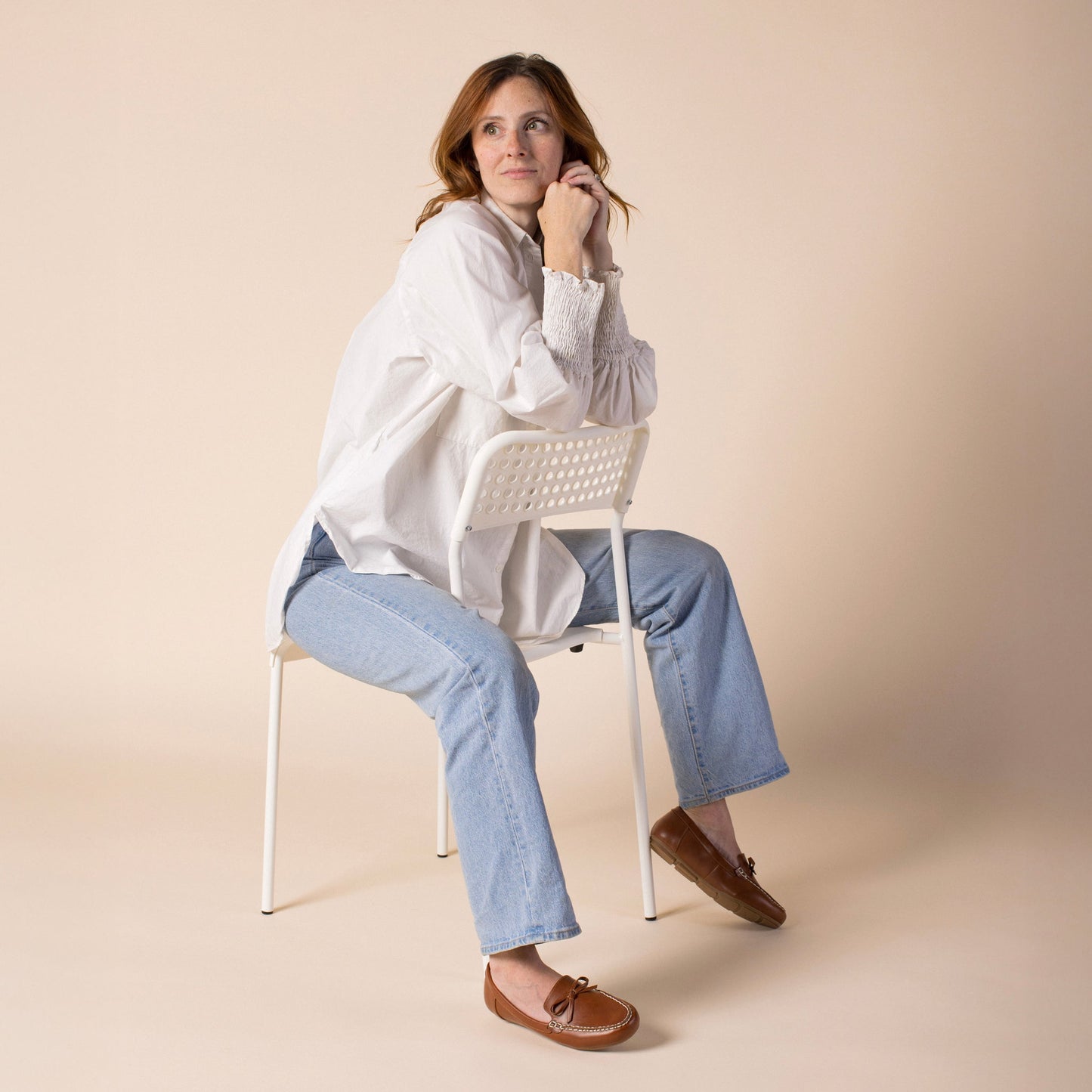 Journee NOVELLA DRIVING LOAFER IN WIDE - Cognac