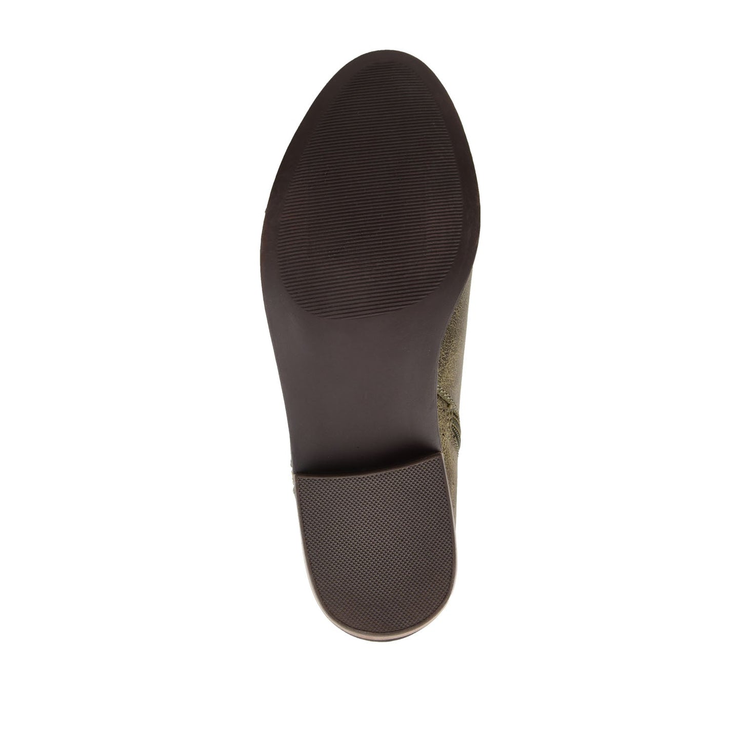 Journee ELLIS ZIP UP VEGAN LEATHER BOOTIES IN WIDE - Olive