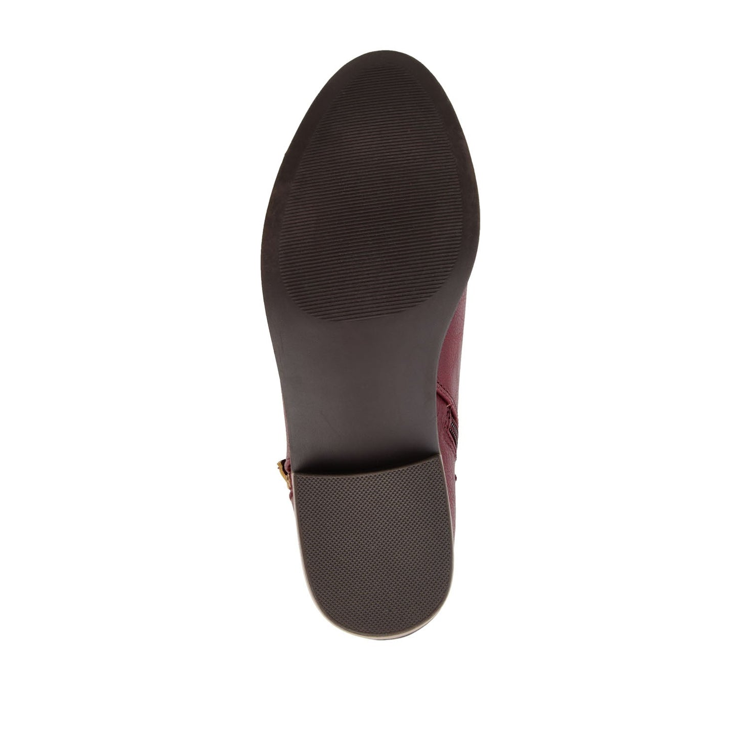 Journee ELLIS ZIP UP VEGAN LEATHER BOOTIES IN WIDE - Wine