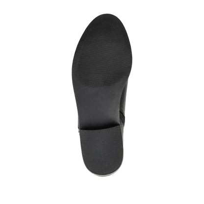 Journee ELLIS ZIP UP VEGAN LEATHER BOOTIES IN WIDE - Black