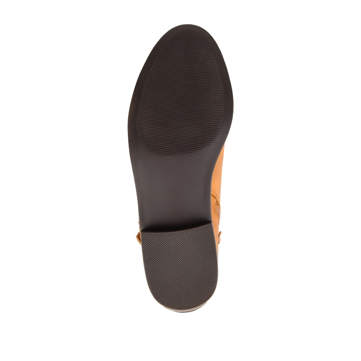 Journee ELLIS ZIP UP VEGAN LEATHER BOOTIES IN WIDE - Mustard