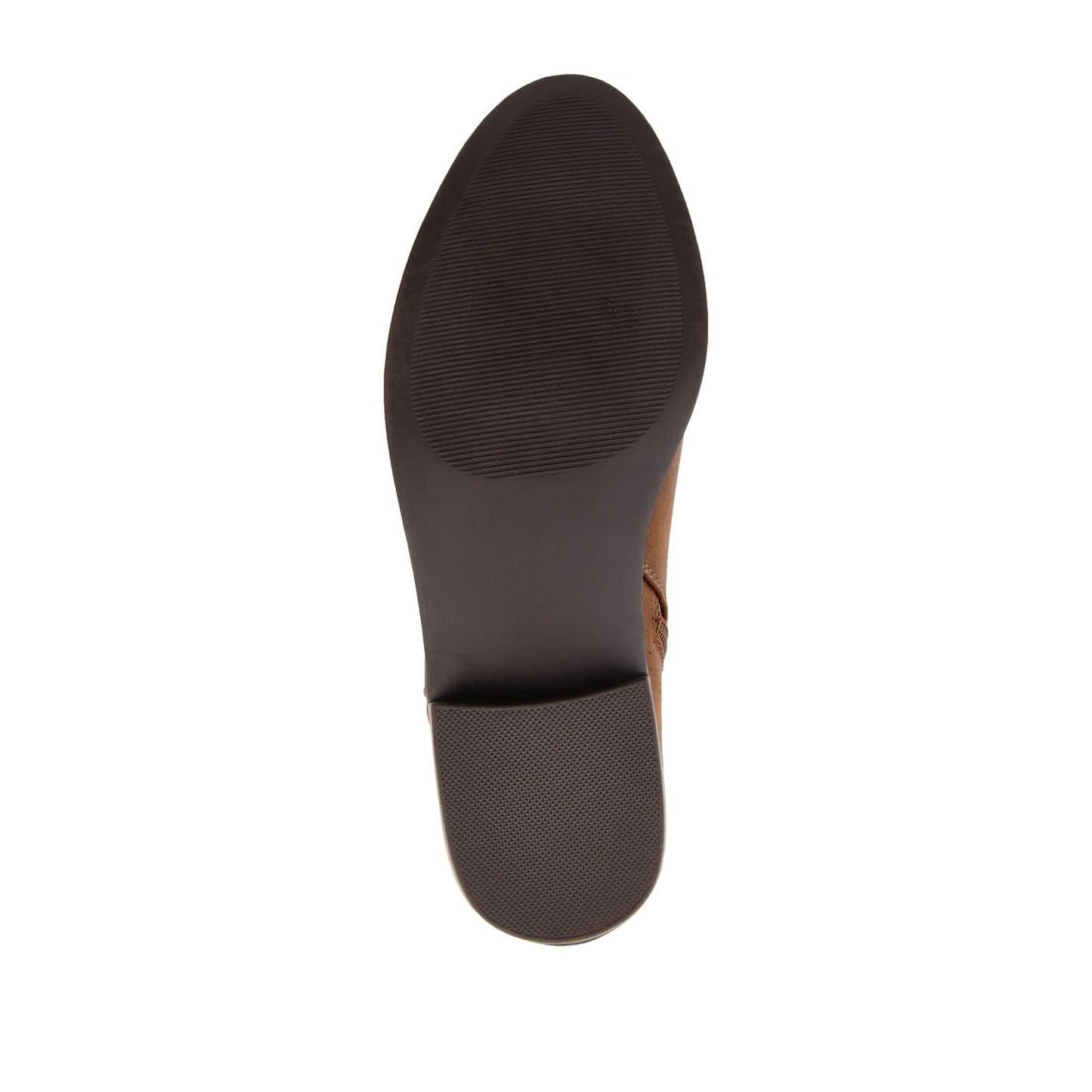 Journee ELLIS ZIP UP VEGAN LEATHER BOOTIES IN WIDE - Brown