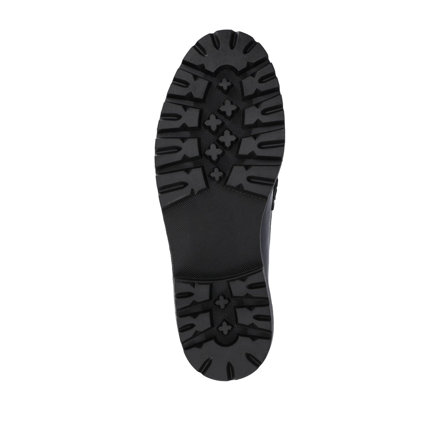 Journee JESSAMEY HORSE BIT LOAFER FLATS IN WIDE - Black Patent Leather