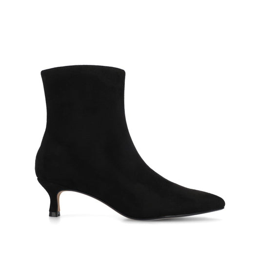 Journee ARELY POINTED TOE BOOTIES IN WIDE - Black Suede