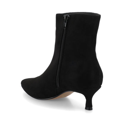 Journee ARELY POINTED TOE BOOTIES IN WIDE - Black Suede