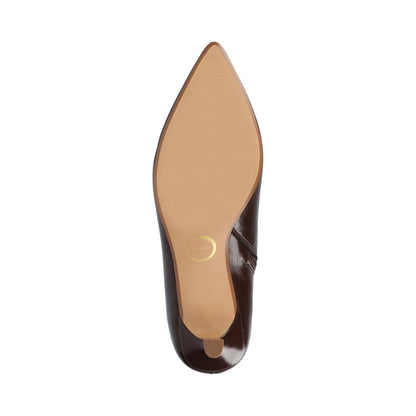 Journee ARELY POINTED TOE BOOTIES IN WIDE - Chocolate
