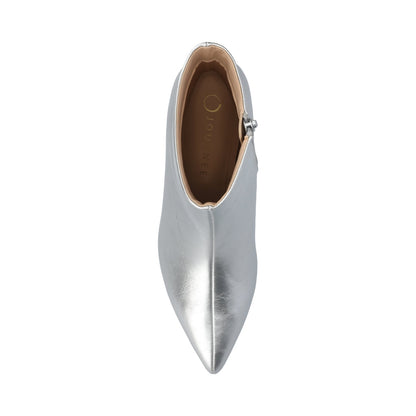 Journee ARELY POINTED TOE BOOTIES IN WIDE - Silver