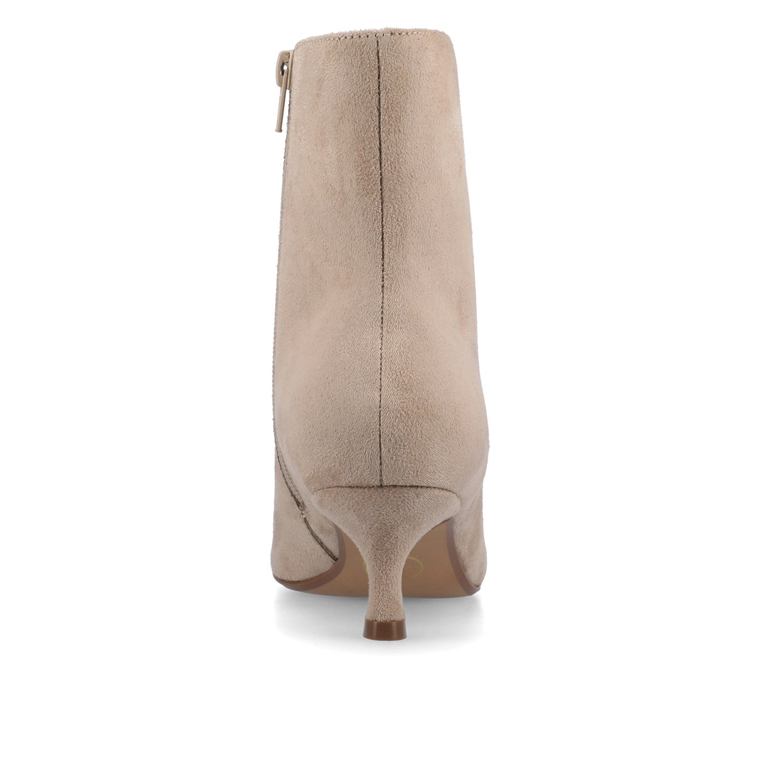 Journee ARELY POINTED TOE BOOTIES IN WIDE - Taupe Suede