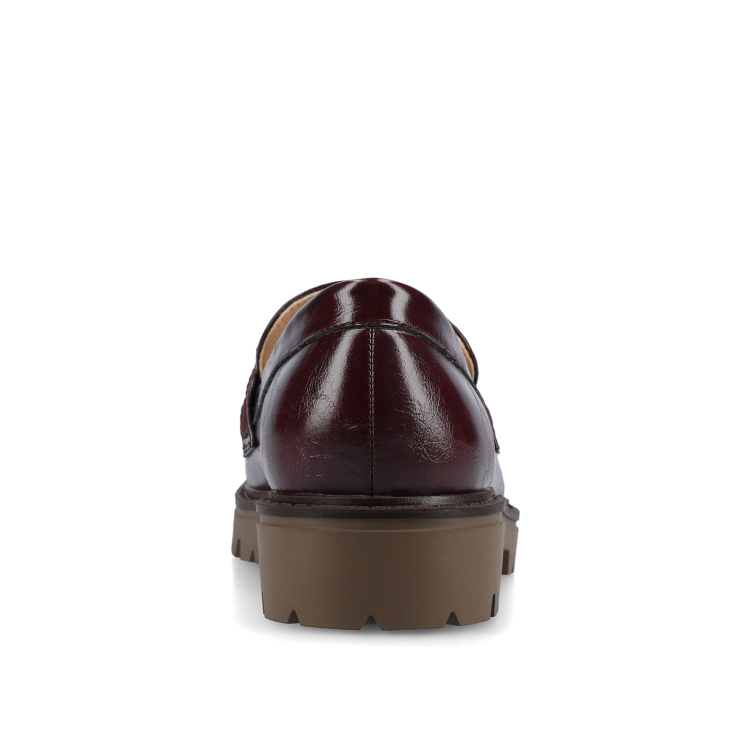 Journee JESSAMEY LOAFER FLAT IN WIDE - Oxblood Patent