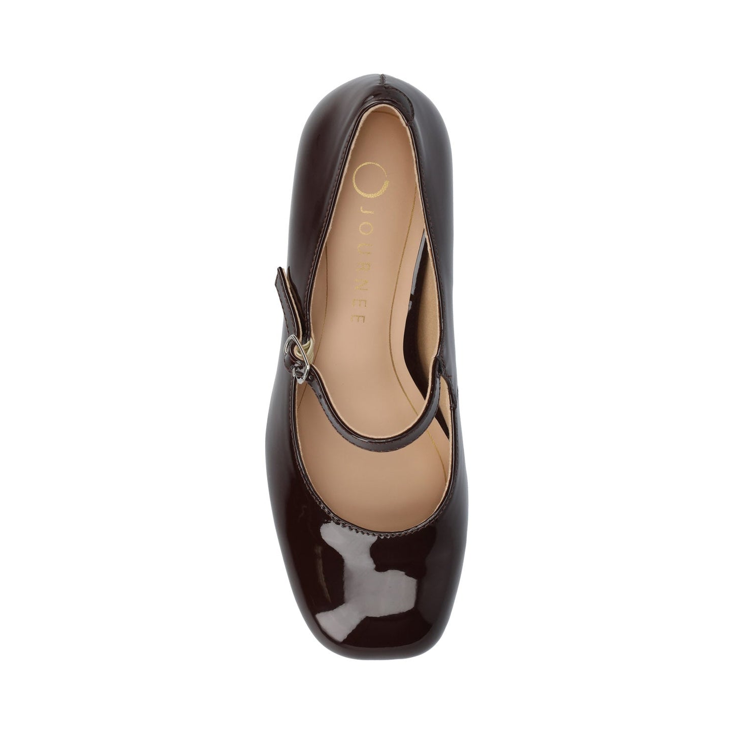 Journee OKENNA LOW HEEL PUMP IN WIDE - Chocolate