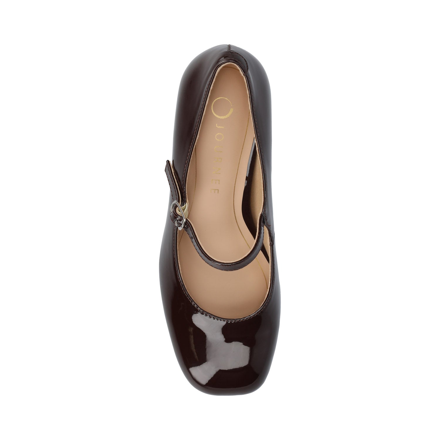 Journee OKENNA LOW HEEL PUMP IN WIDE - Chocolate