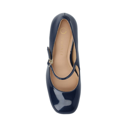 Journee OKENNA LOW HEEL PUMP IN WIDE - Navy