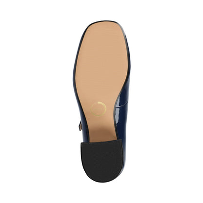 Journee OKENNA LOW HEEL PUMP IN WIDE - Navy