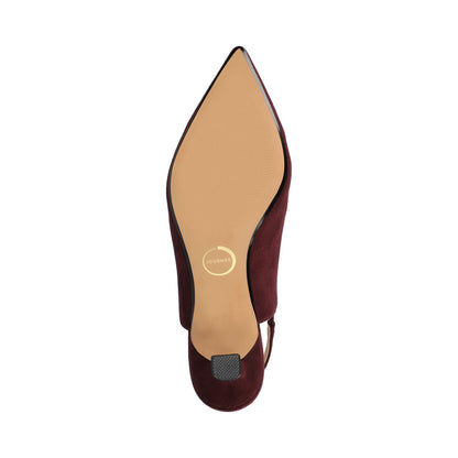Journee PAULINA SLING BACK PUMPS IN WIDE - Oxblood
