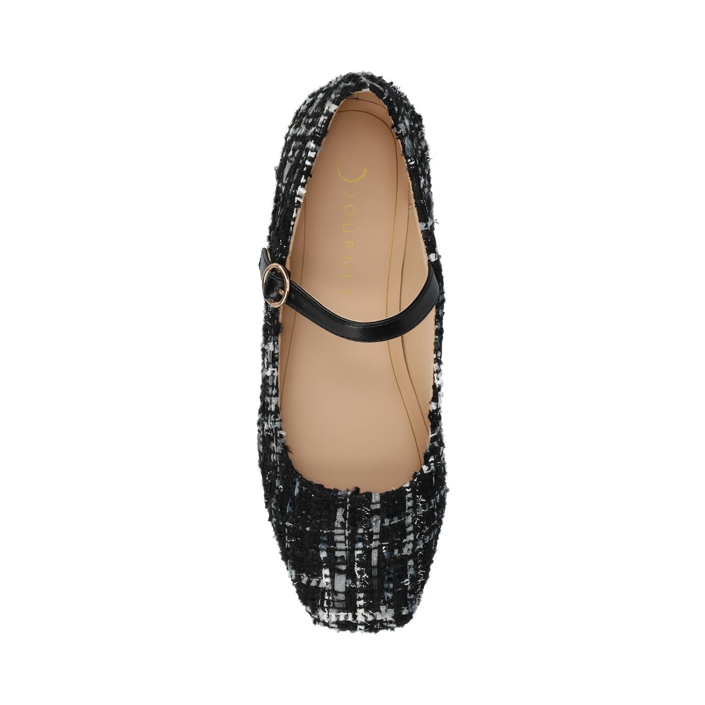 Journee CARRIE DRESS FLATS IN WIDE - Black Tweed