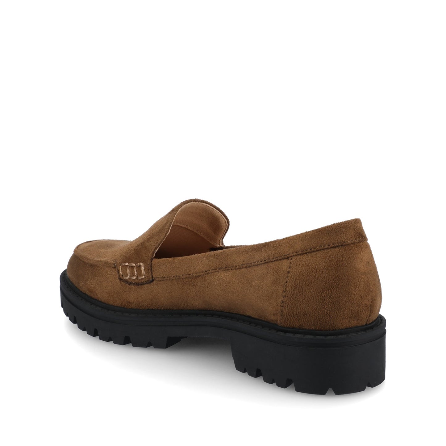 Journee ERIKA SLIP ON LOAFER IN WIDE - Chocolate Faux Suede