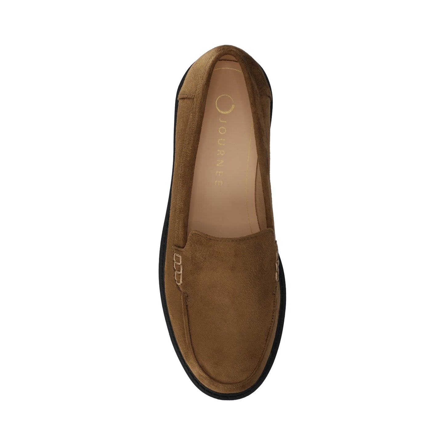 Journee ERIKA SLIP ON LOAFER IN WIDE - Chocolate Faux Suede