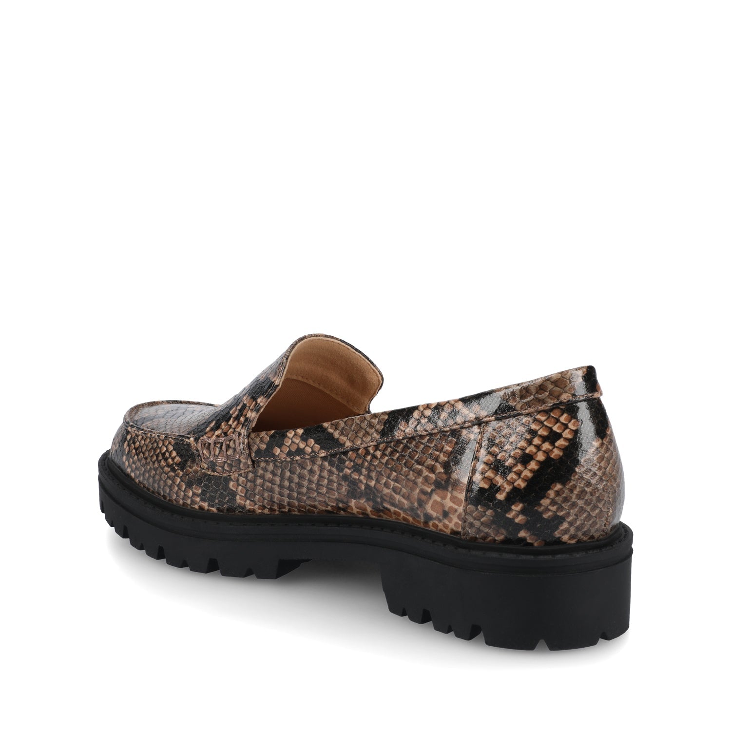 Journee ERIKA SLIP ON LOAFER IN WIDE - Brown Snake