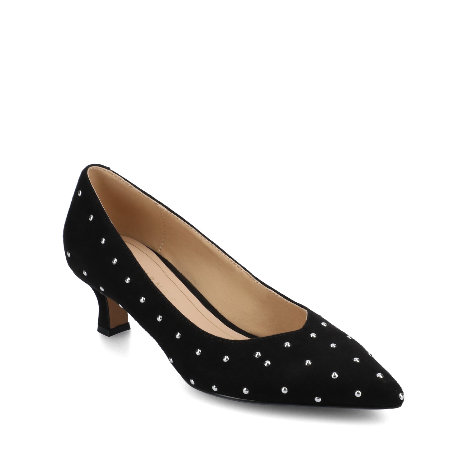 Journee PAMMIE STATEMENT KITTEN HEELS IN WIDE - Black Stud