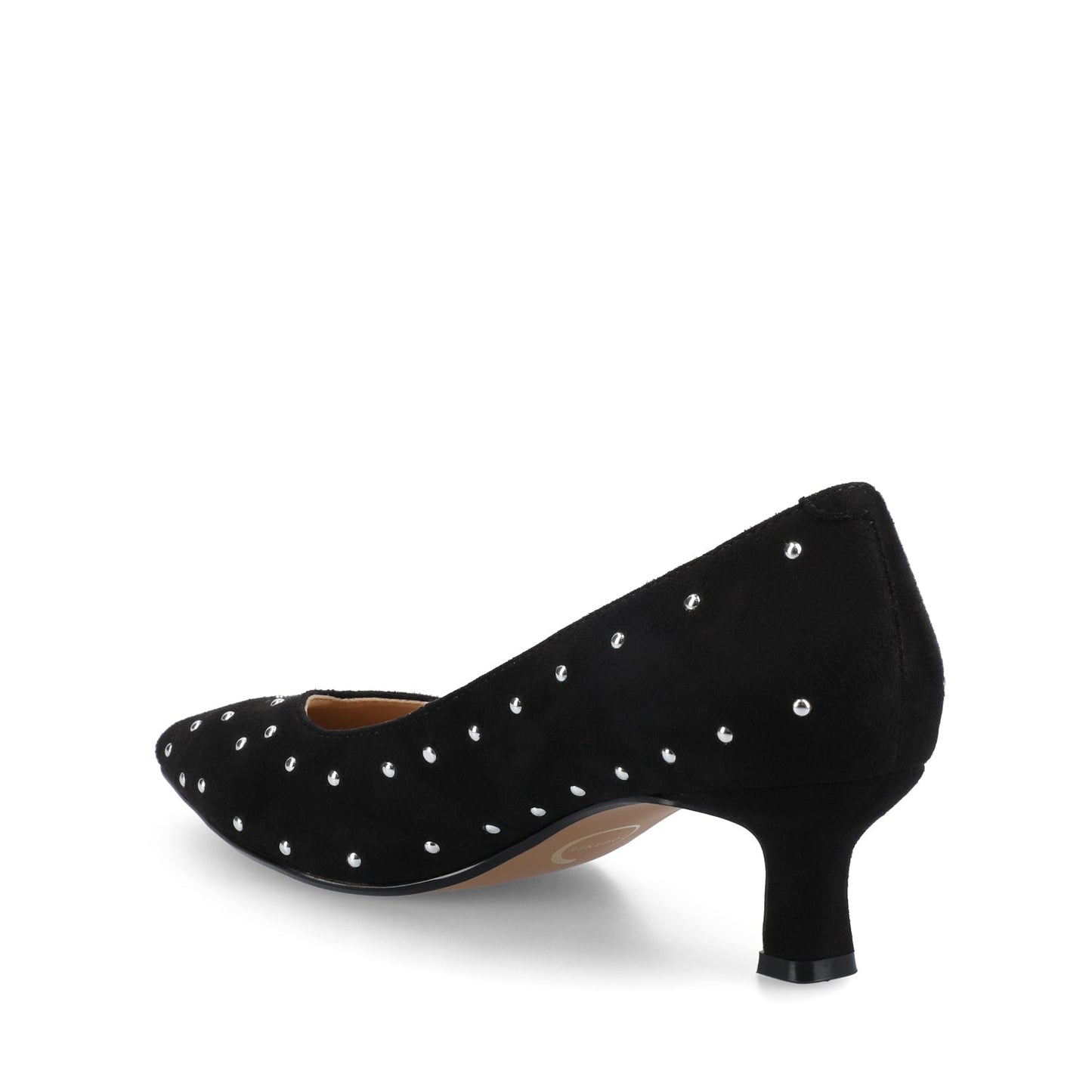 Journee PAMMIE STATEMENT KITTEN HEELS IN WIDE - Black Stud