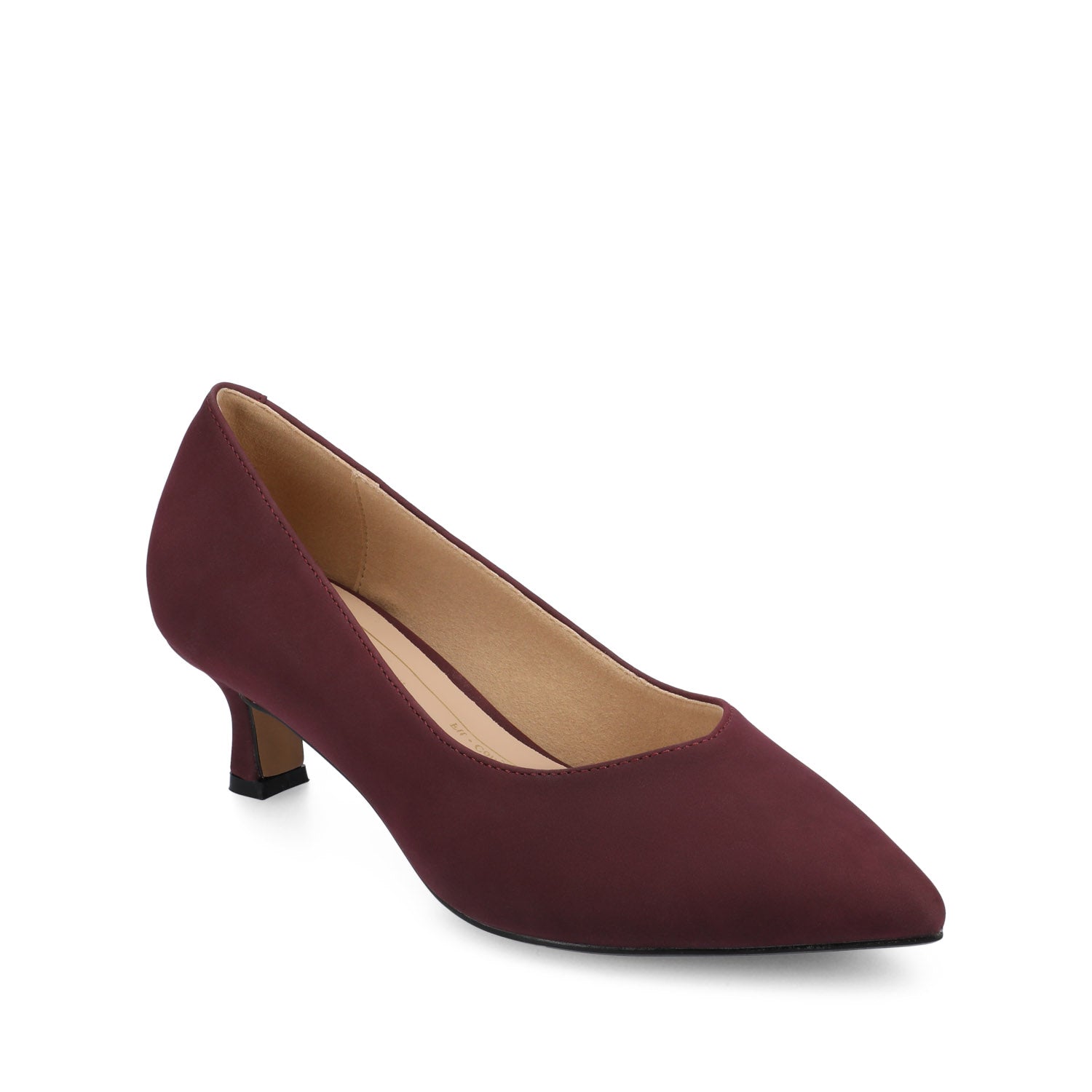 Journee PAMMIE STATEMENT KITTEN HEELS IN WIDE - Oxblood