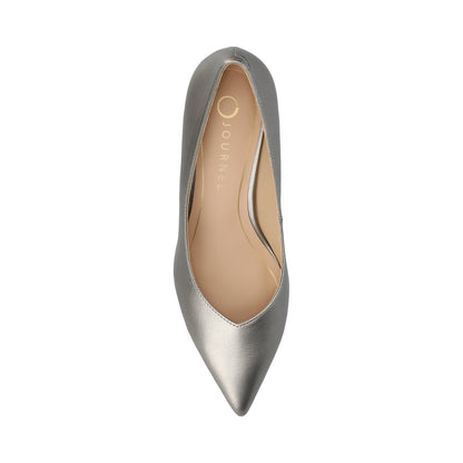 Journee PAMMIE STATEMENT KITTEN HEELS IN WIDE - Pewter