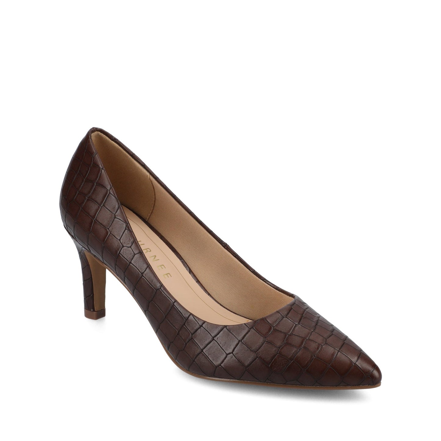 Journee SCYLEE STILETTO PUMP HEELS IN WIDE - Brown