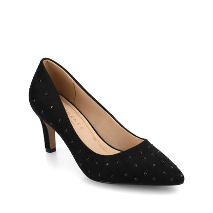 Journee SCYLEE STILETTO PUMP HEELS IN WIDE - Black Stud