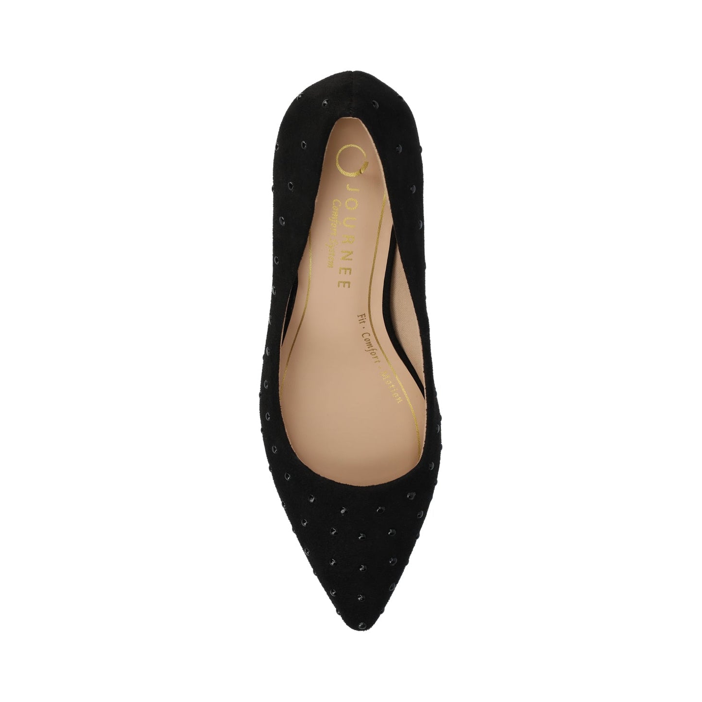 Journee SCYLEE STILETTO PUMP HEELS IN WIDE - Black Stud