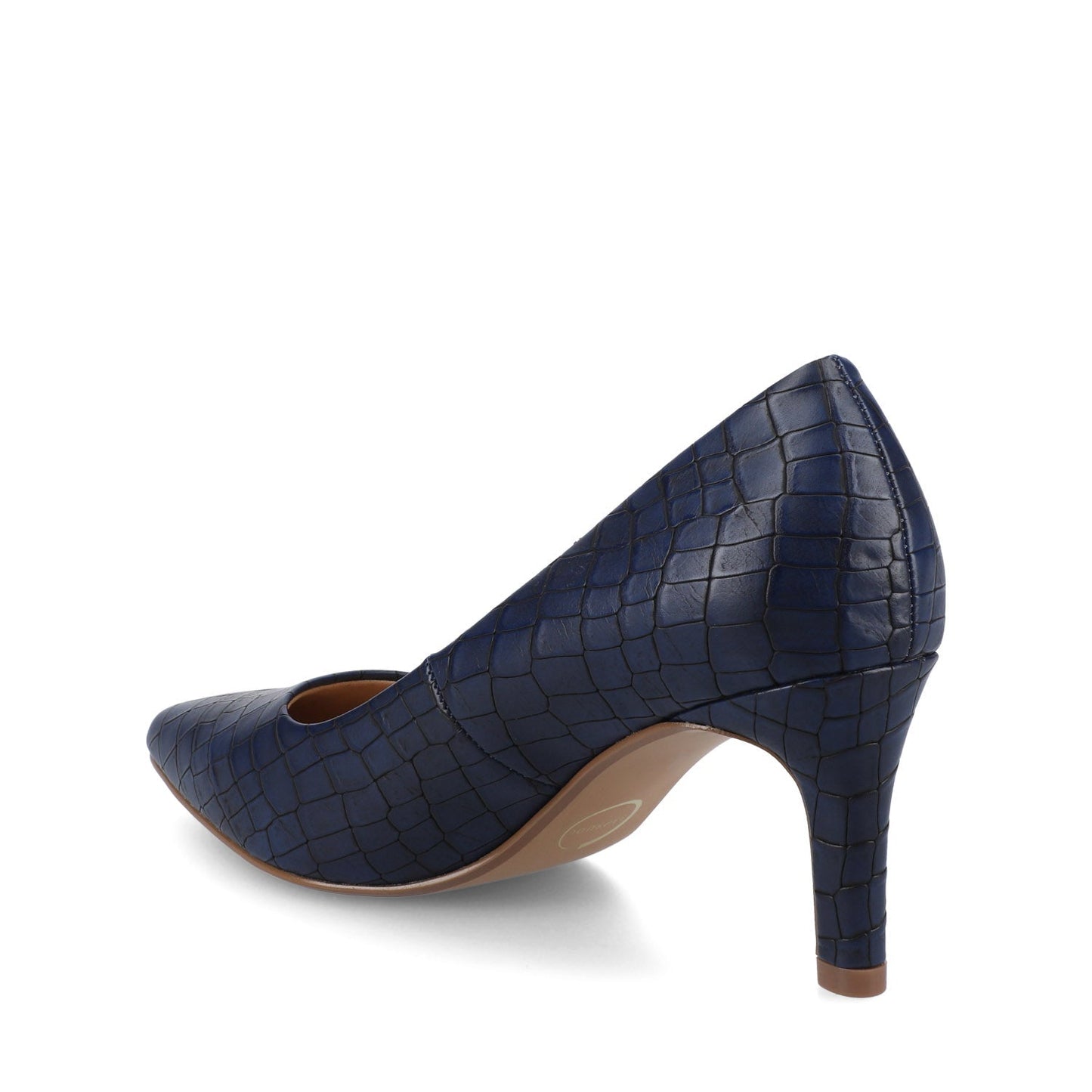 Journee SCYLEE STILETTO PUMP HEELS IN WIDE - Blue Croco
