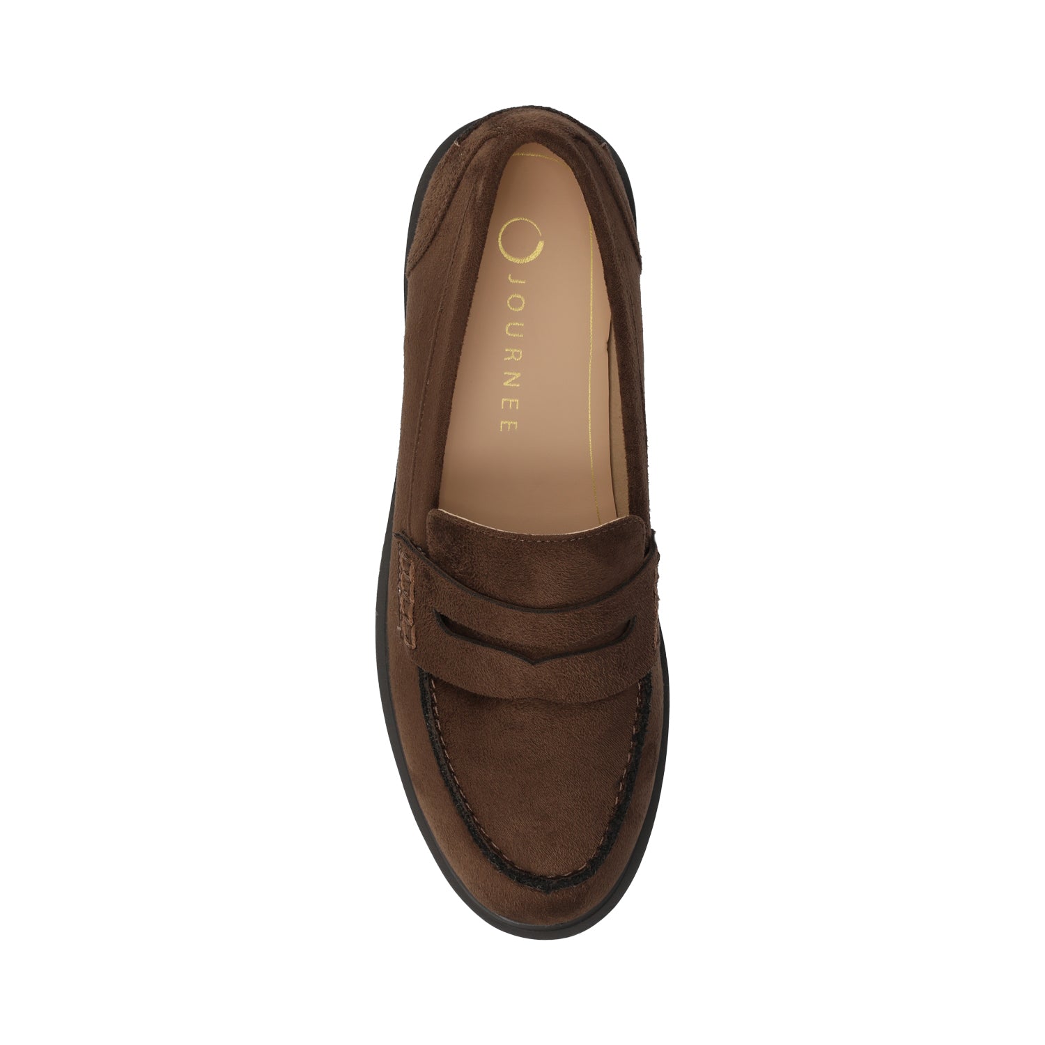 Journee BROOKS PENNY LOAFER IN WIDE - Chocolate
