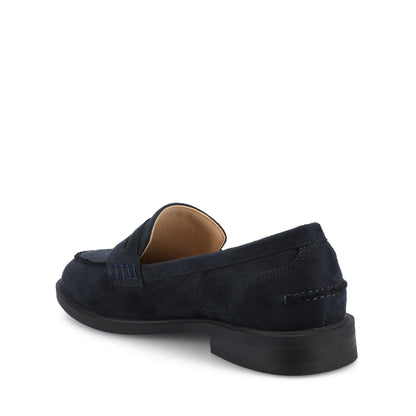 Journee BROOKS PENNY LOAFER IN WIDE - Navy