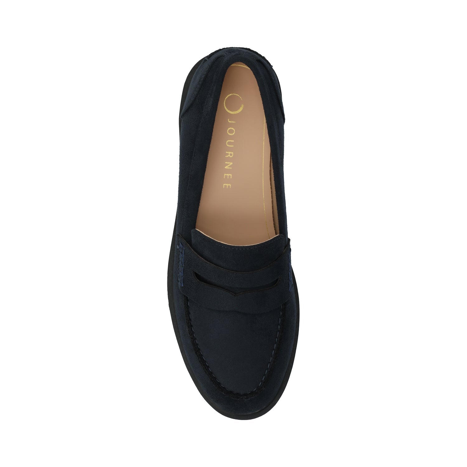 Journee BROOKS PENNY LOAFER IN WIDE - Navy