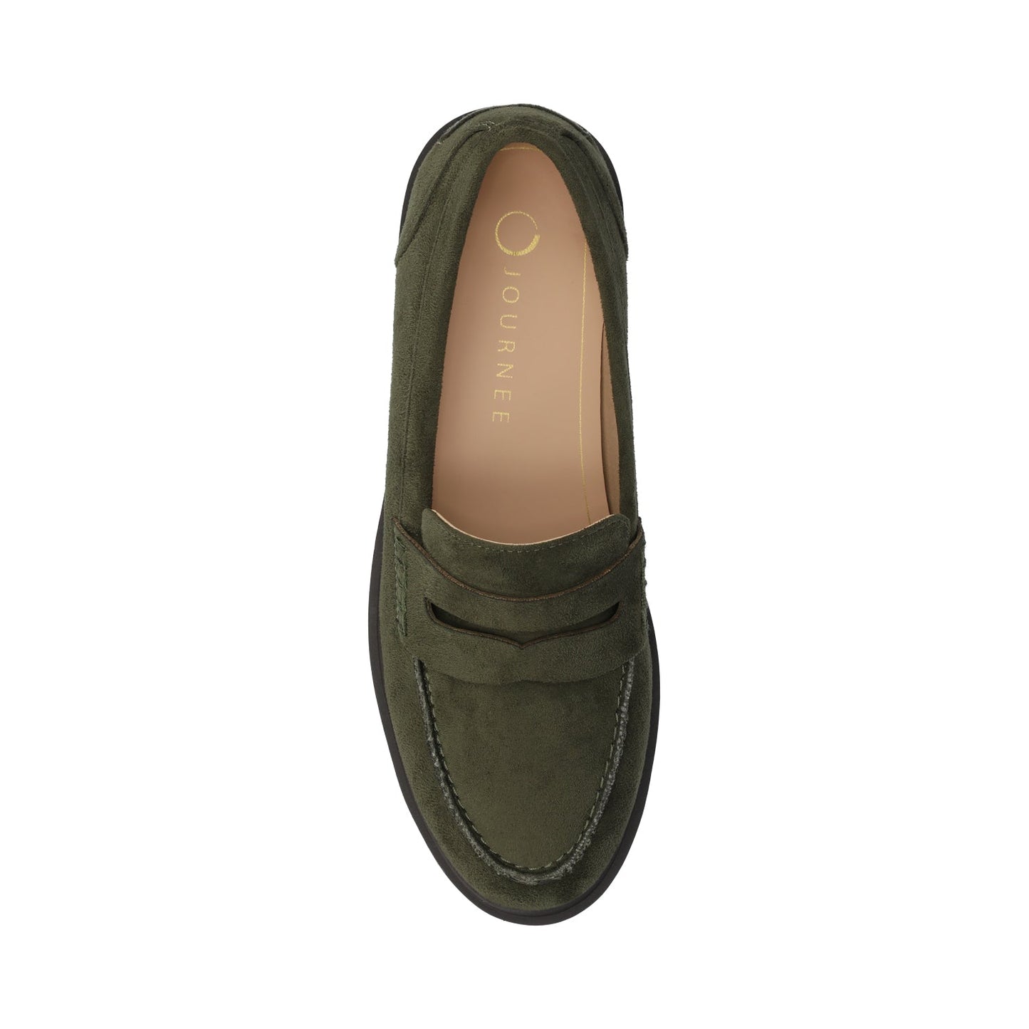Journee BROOKS PENNY LOAFER IN WIDE - Olive