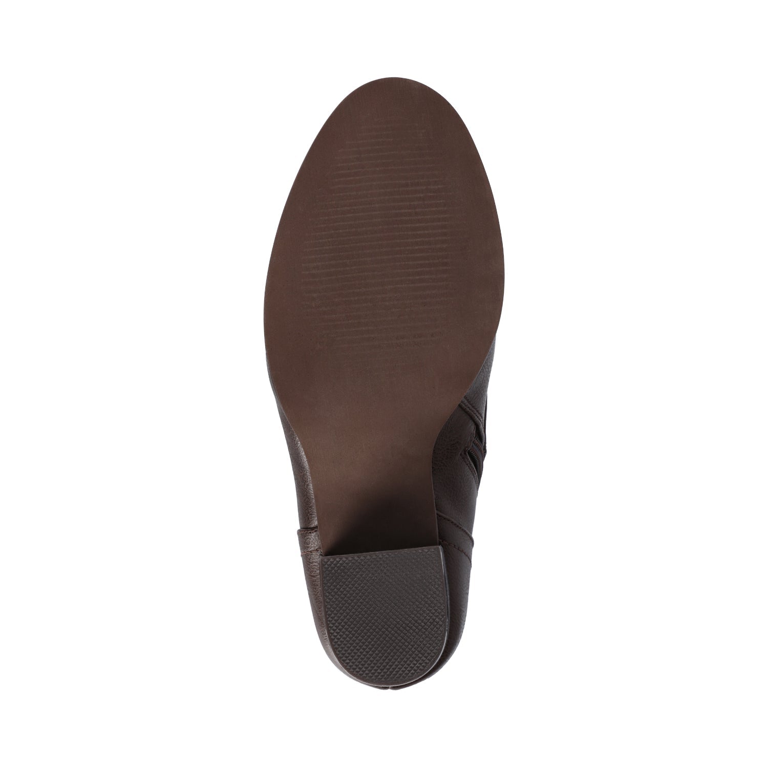 Journee BAYLOR VEGAN LEATHER LACE-UP BOOTIES IN WIDE - Brown PU