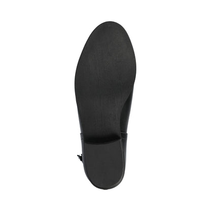 Journee LIVVY ZIP-UP BOOTIES IN WIDE - Black PU