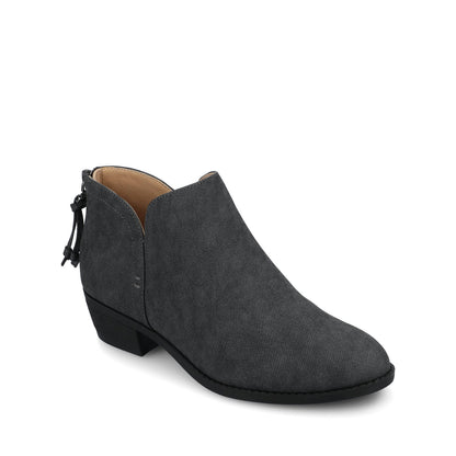 Journee LIVVY ZIP-UP BOOTIES IN WIDE - Dark Denim