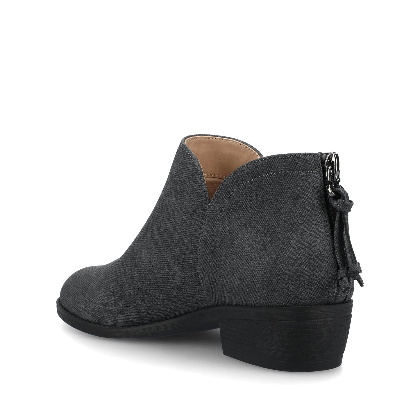 Journee LIVVY ZIP-UP BOOTIES IN WIDE - Dark Denim