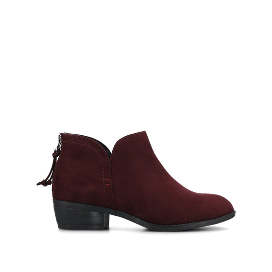 Journee LIVVY ZIP-UP BOOTIES IN WIDE - Oxblood