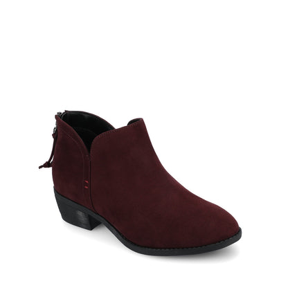 Journee LIVVY ZIP-UP BOOTIES IN WIDE - Oxblood