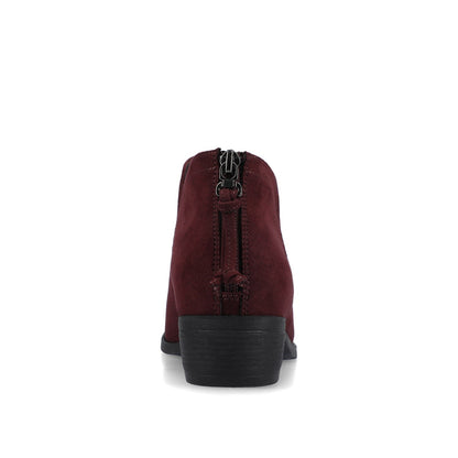 Journee LIVVY ZIP-UP BOOTIES IN WIDE - Oxblood