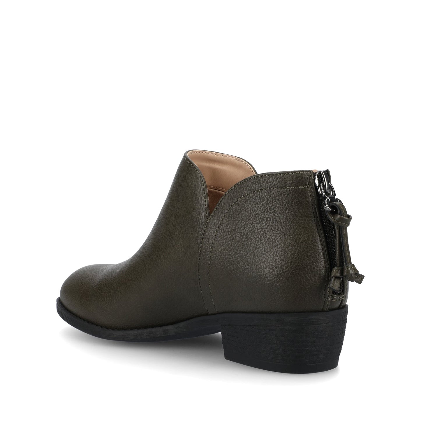 Journee LIVVY ZIP-UP BOOTIES IN WIDE - Vintage Olive