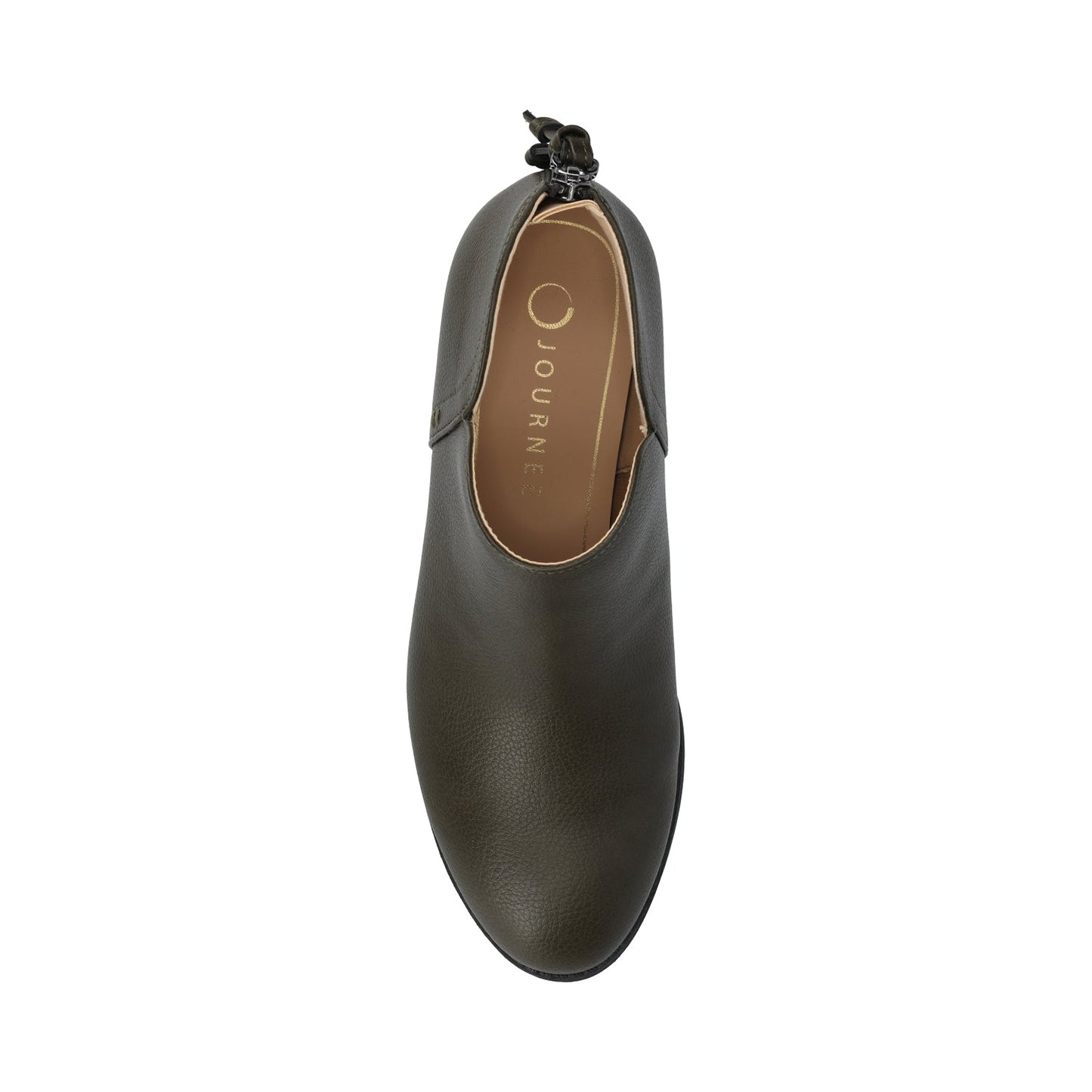 Journee LIVVY ZIP-UP BOOTIES IN WIDE - Vintage Olive