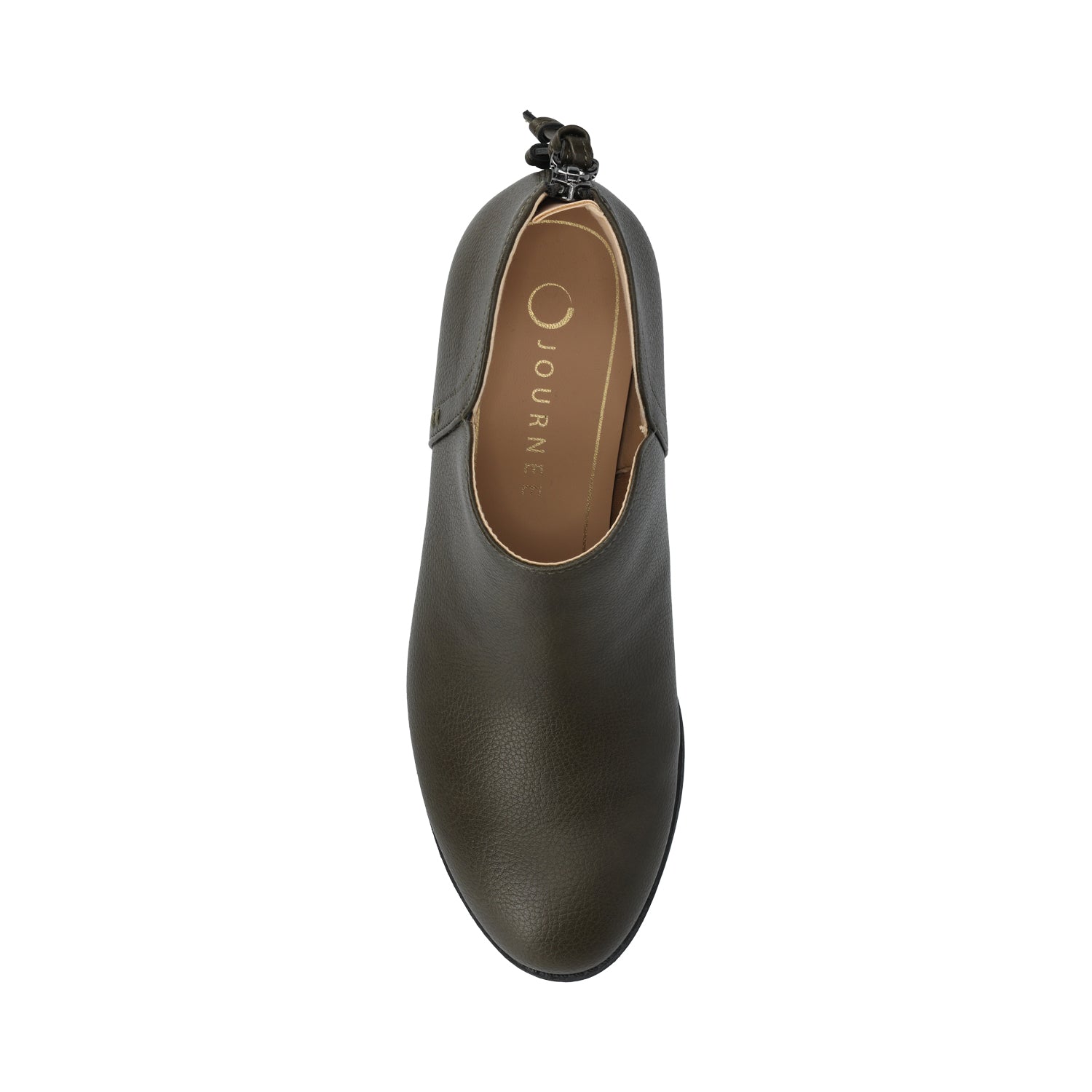 Journee LIVVY ZIP-UP BOOTIES IN WIDE - Vintage Olive