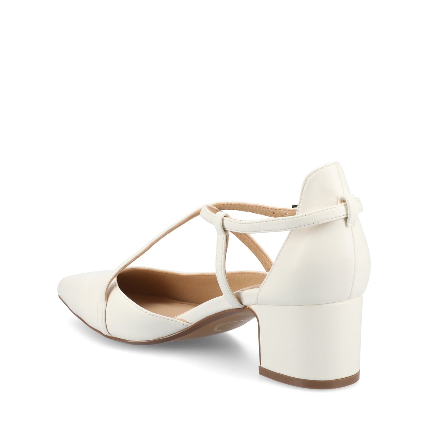 Journee GALVINN LOW BLOCK HEELS IN WIDE - White